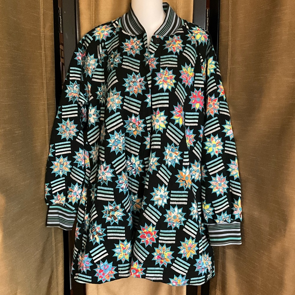 NWT Johnny Was Biya Chelsea Midi Bomber - Black